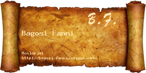 Bagosi Fanni névjegykártya